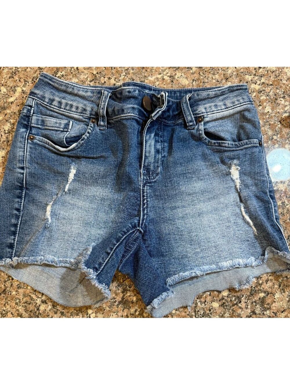 O'Neill Denim Shorts Size 25 with Distressed Detail